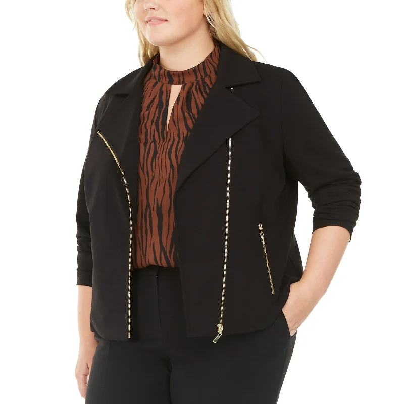 Bar III Women's Trendy Jacket Black Size Extra Large