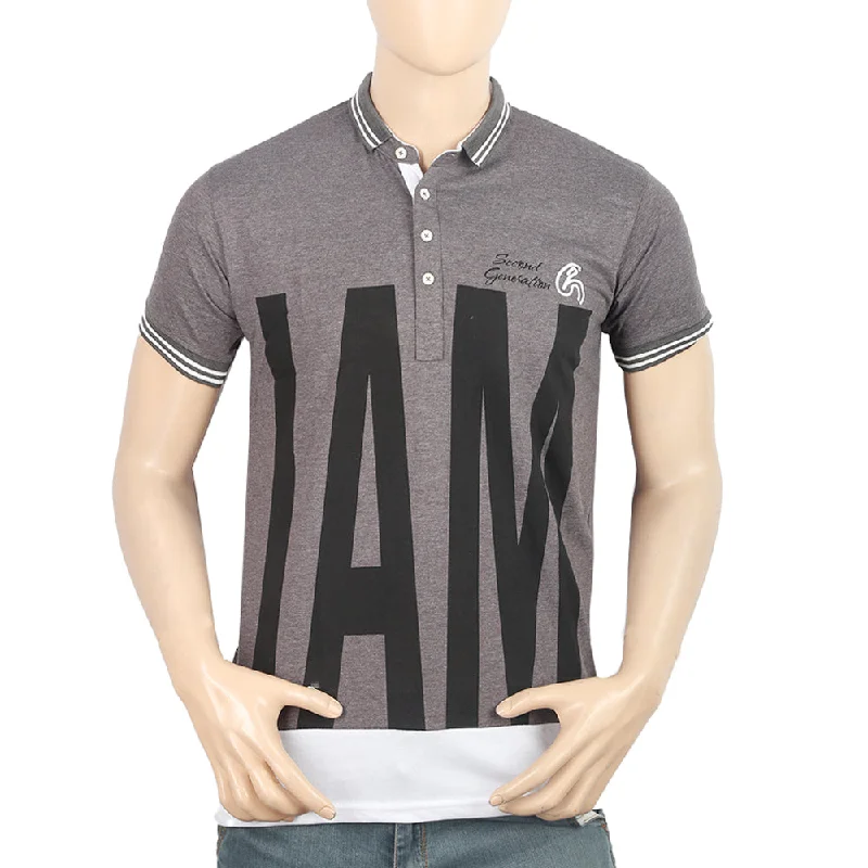 Men's Half Sleeves Polo T-Shirt - Grey