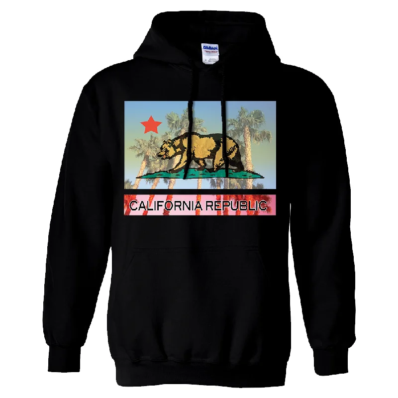 California Republic Palm Tree Bear Sweatshirt Hoodie