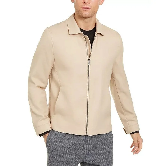 Alfani Men's Full-Zip Jacket Beige Size Medium