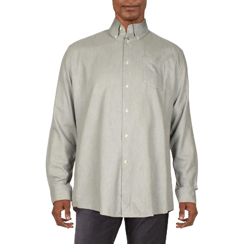 Barbour Mens Heathered Collar Button-Down Shirt