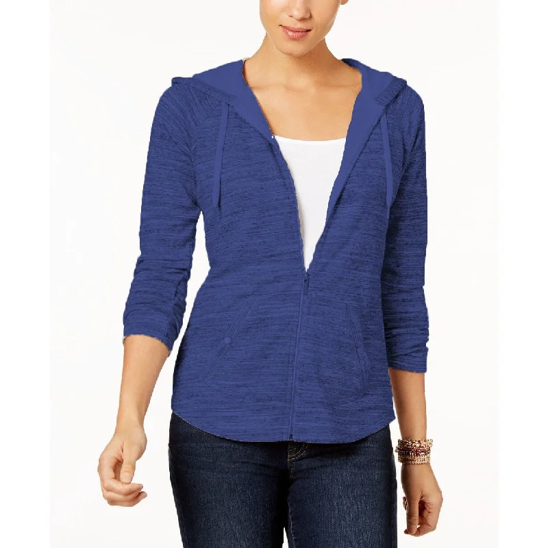 Style & Co Women's Zip-Front Jacket Blue Size Medium