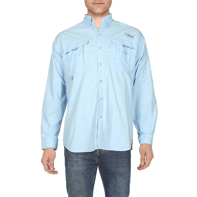 Columbia Sportswear Mens Bahama Woven Omni-Shade Button-Down Shirt