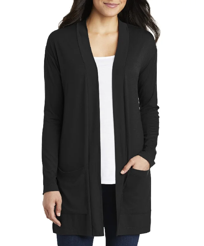 Women's Long Sleeve Open Front Concept Cardigan with Pockets