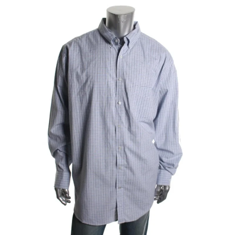 Club Room Mens Big & Tall Cotton Long Sleeve Button-Down Shirt