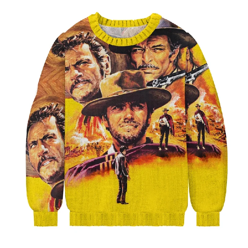 Men's Movie Poster Print Casual Long Sleeve Sweater