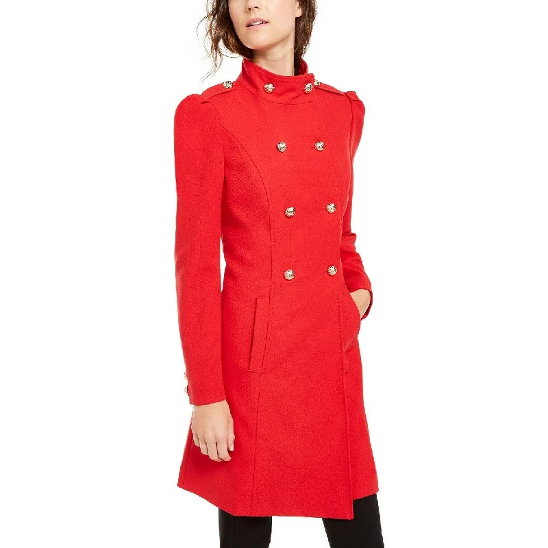 INC International Concepts Women's Double-Breasted Coat Red Size Large