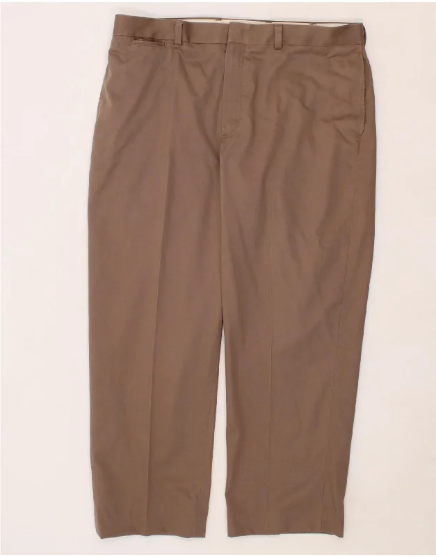 L.L.BEAN Mens Classic Fit Straight Chino Trousers W38 L30 Beige Cotton