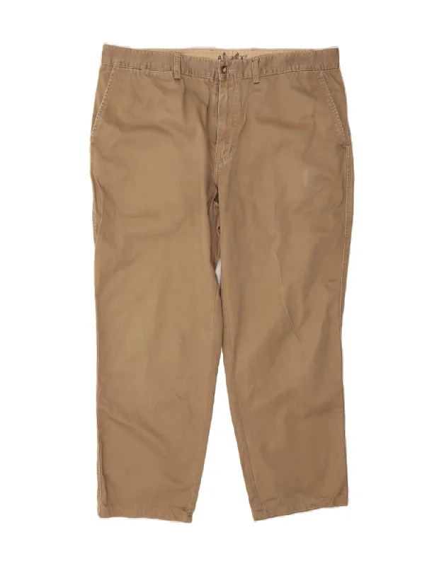 AVIREX Mens Straight Chino Trousers W42 L30  Beige Cotton