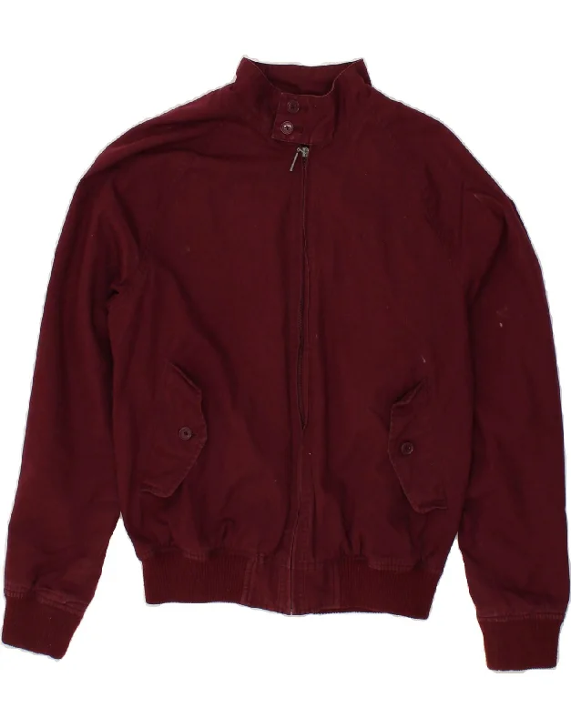 BEN SHERMAN Mens Bomber Jacket UK 36 Small Maroon