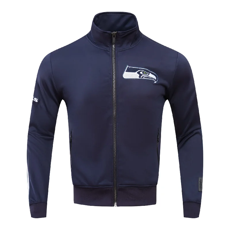 NFL SEATTLE SEAHAWKS CLASSIC MEN'S TRACK JACKET (MIDNIGHT NAVY)