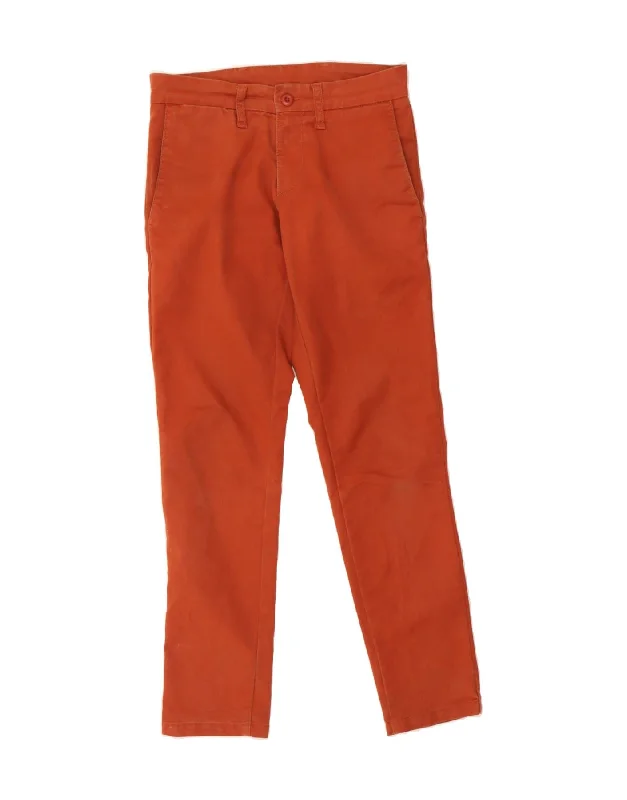 CARHARTT Mens Slim Chino Trousers W28 L30  Orange Polyester