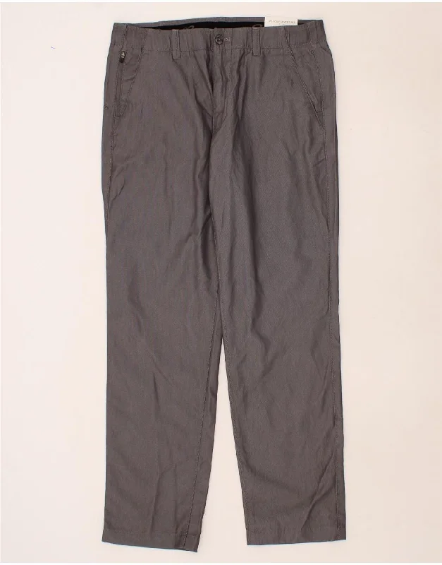 EDDIE BAUER Mens Flex Classic Fit Straight Chino Trousers W35 L32 Grey