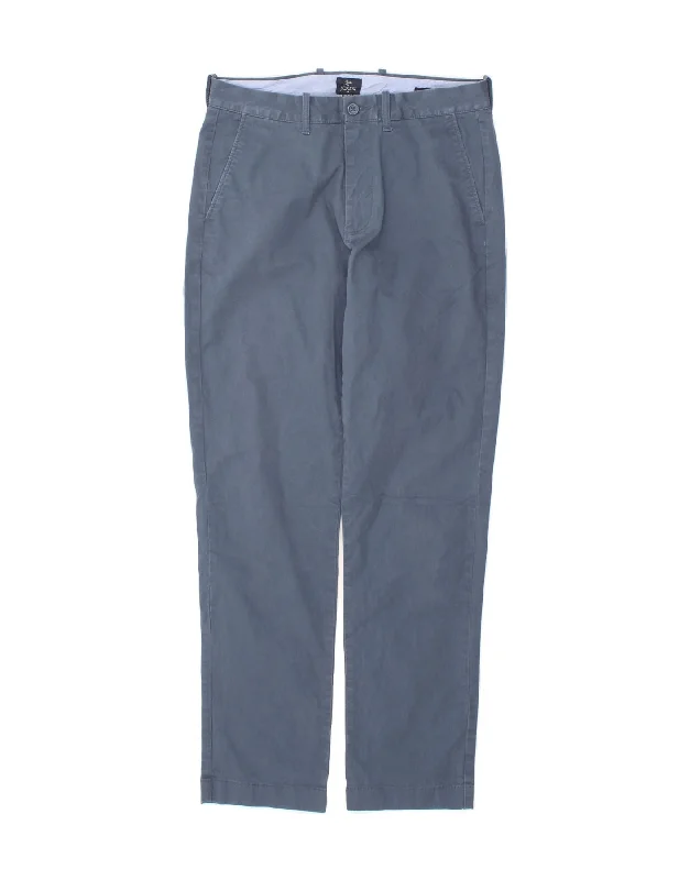 J. CREW Mens Sutton Slim Chino Trousers W30 L32 Blue Cotton