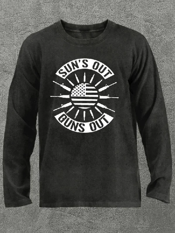 Sun' Out Guns Out Washed Gym Long Sleeve Shirt