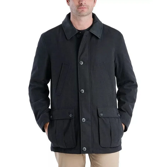 London Fog Men's Barn Peacoat Honey Size Large