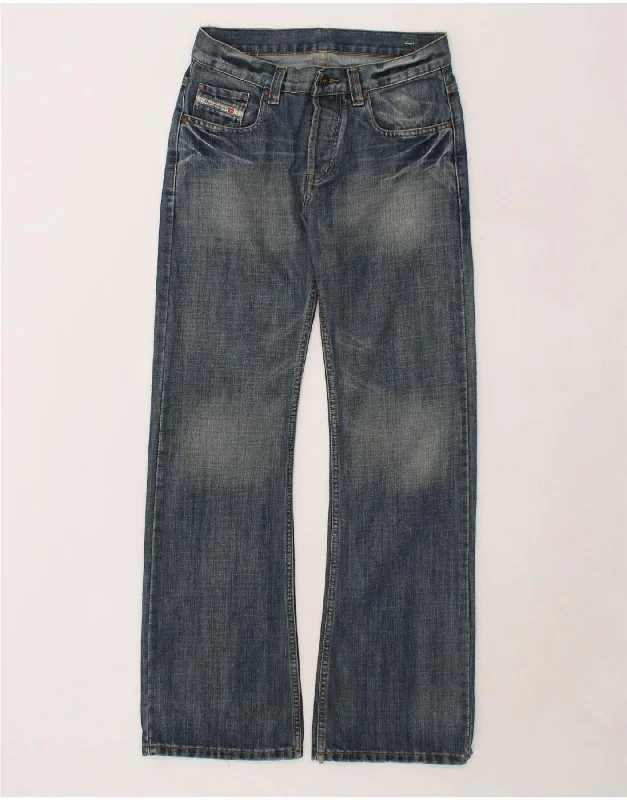 DIESEL Mens Bootcut Jeans W32 L34 Blue Cotton