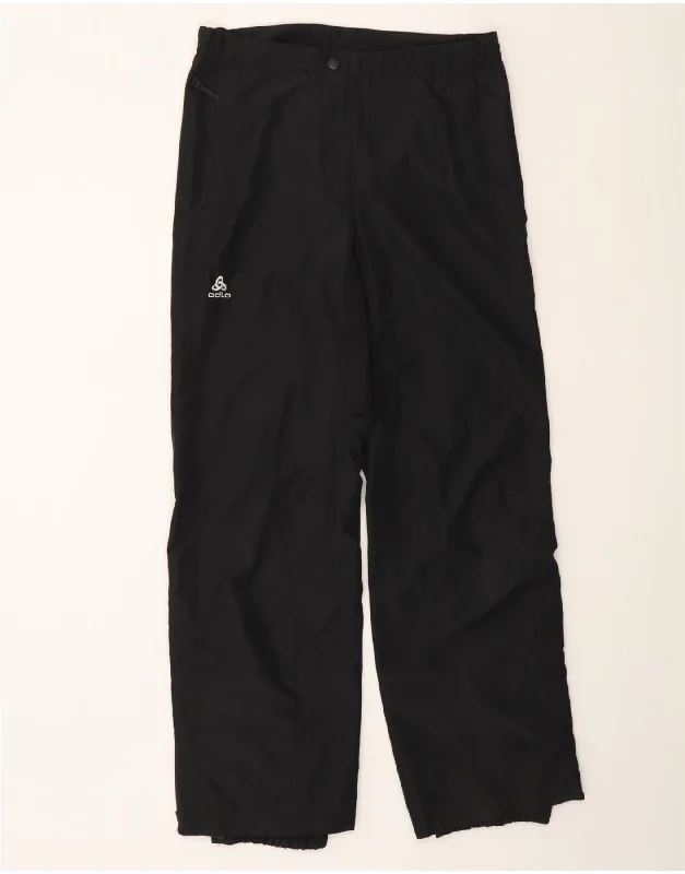 ODLO Mens Straight Windbreaker Trousers Medium W30 L32 Black Polyester