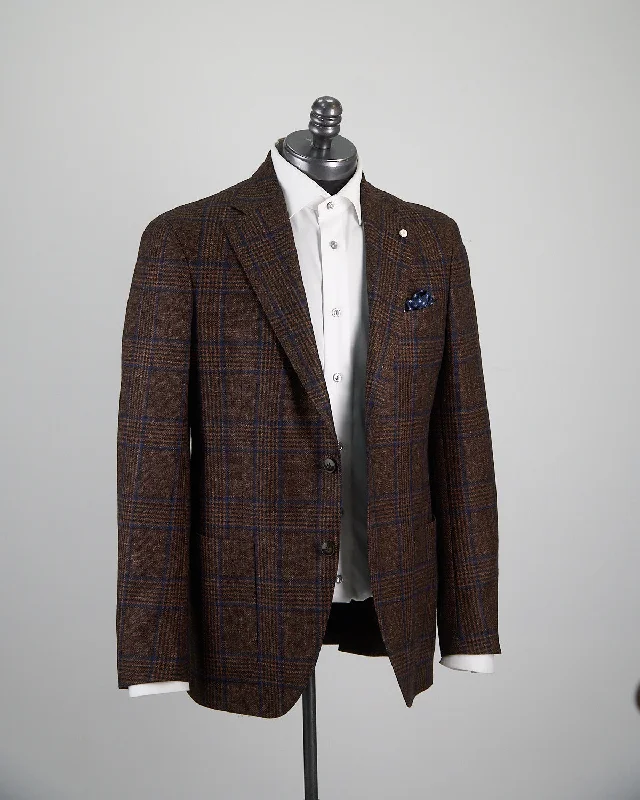 Wool Silk Glencheck Sport Jacket