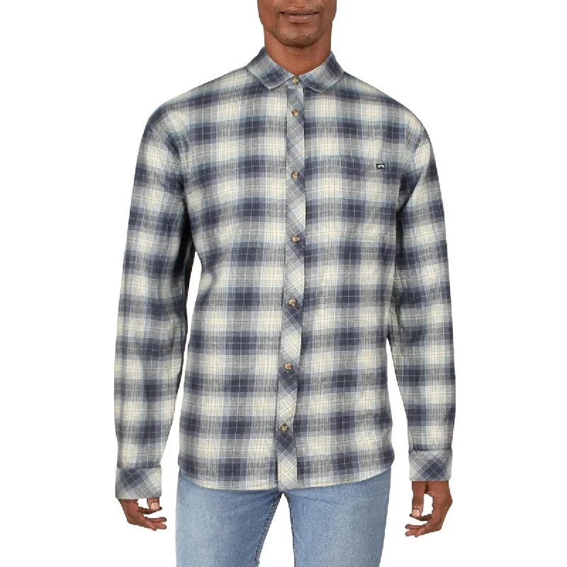 Billabong Mens Coastline Flannel Plaid Button-Down Shirt