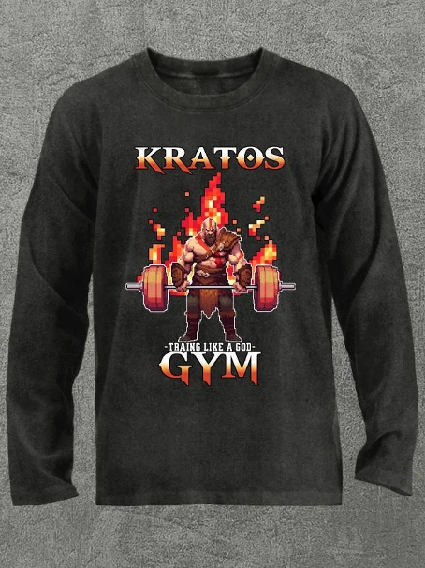 kratos gym Washed Gym Long Sleeve Shirt