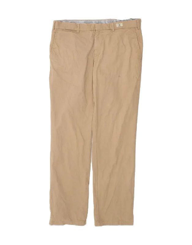 TOMMY HILFIGER Mens Straight Chino Trousers W36 L34  Beige Cotton