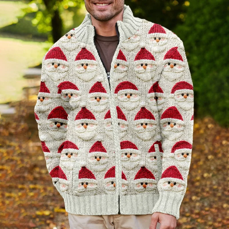 Men's Christmas Ornament Snowman Cozy Cardigan