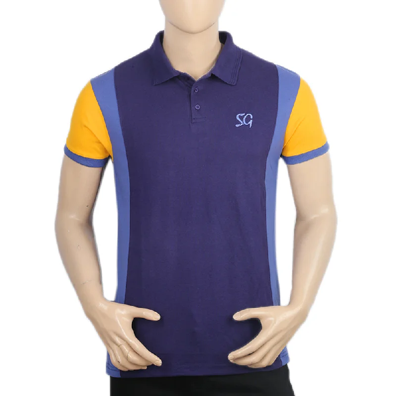 Men's Half Sleeves Polo T-Shirt - Purple