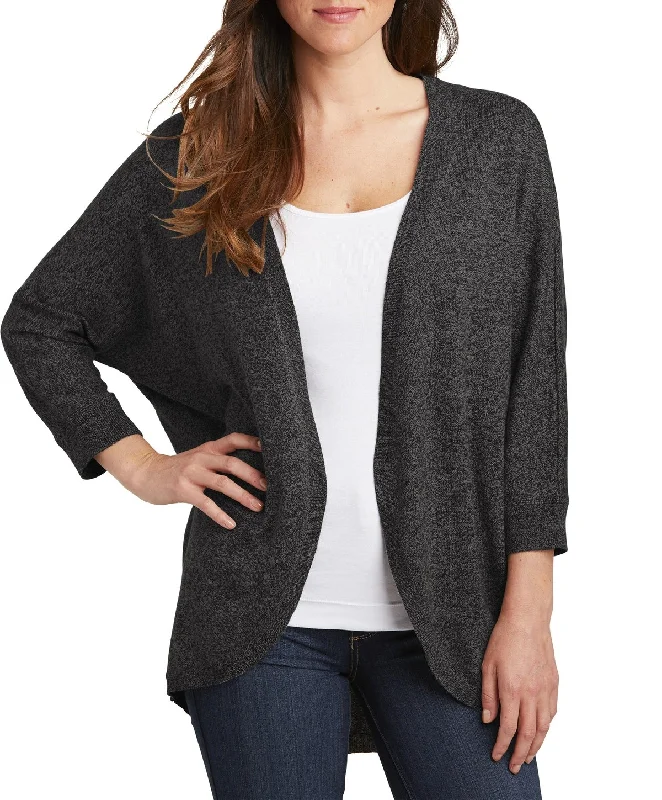 Women's Open Front Marled Cocoon Cardigan Sweater