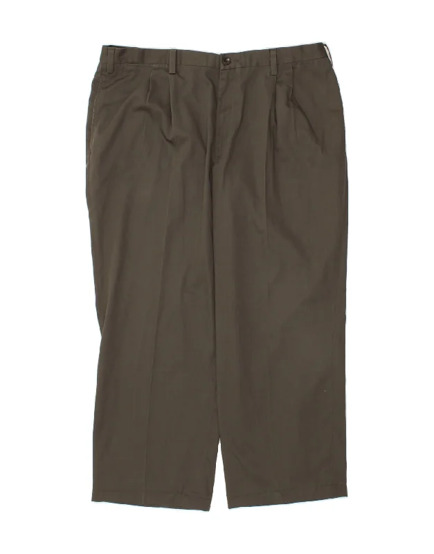 EDDIE BAUER Mens Pegged Chino Trousers W40 L30  Brown Cotton