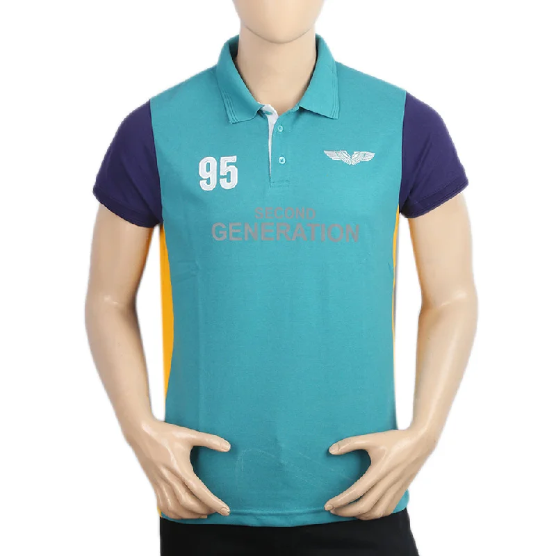 Men's Half Sleeves Polo T-Shirt - Sea Green