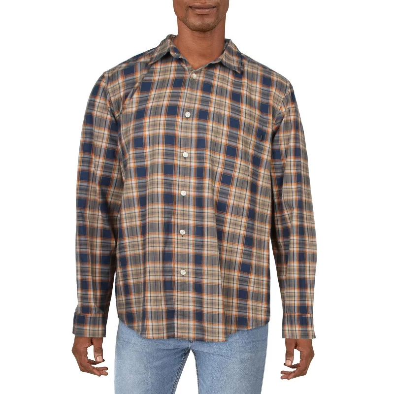 Dockers Mens Regular Fit Plaid Button-Down Shirt