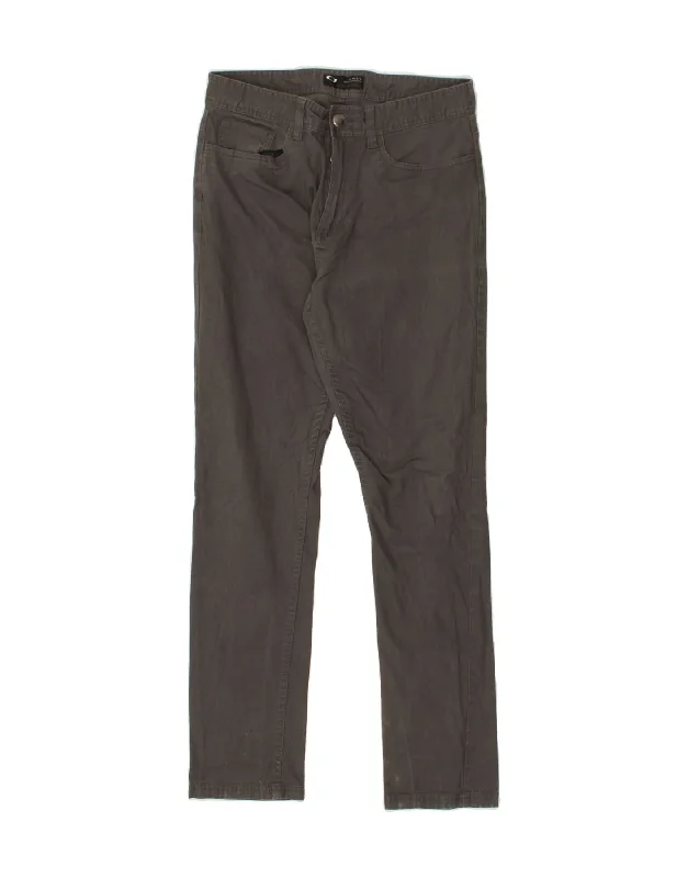 OAKLEY Mens Slim Casual Trousers W32 L32 Grey Cotton