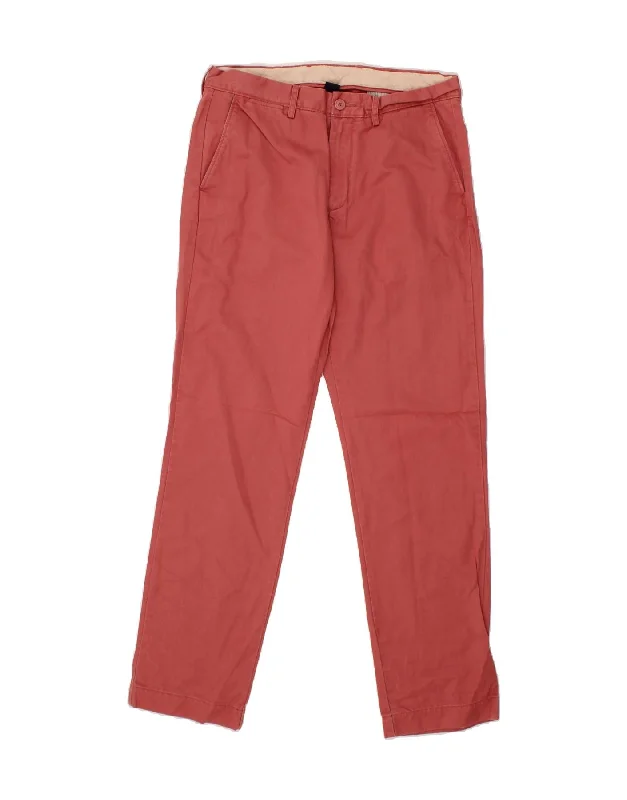 J. CREW Mens Slim Chino Trousers W32 L32 Red Cotton