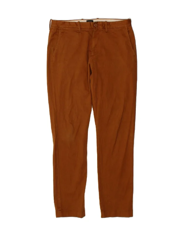 J. CREW Mens Slim Chino Trousers W31 L32 Brown Cotton