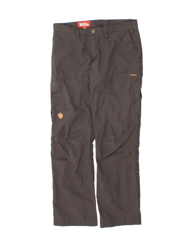 FJALL RAVEN Mens Straight Cargo Trousers W34 L30 Grey Polyester