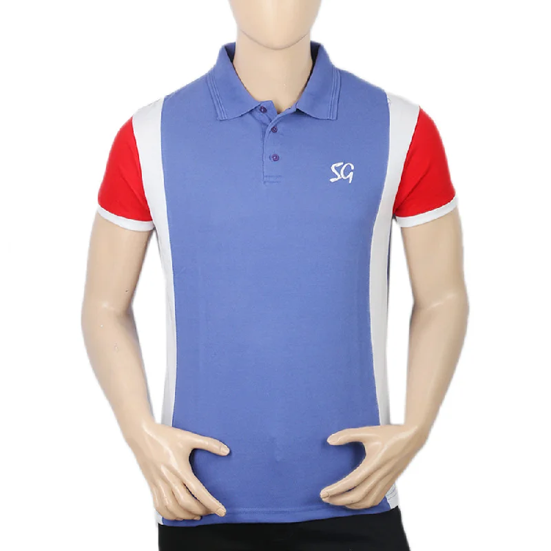 Men's Half Sleeves Polo T-Shirt - Blue