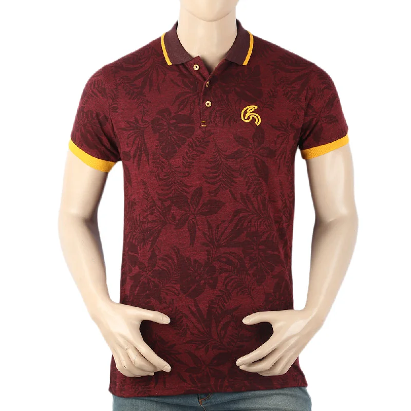 Men's Half Sleeves Polo T-Shirt - Maroon