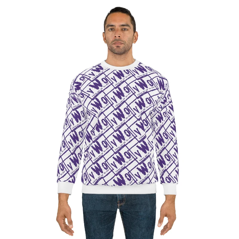 Unisex Crewneck - White/Purple - VWO (Framed)