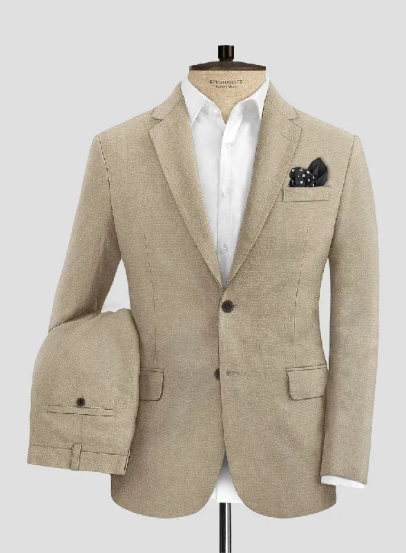 Solbiati Art Du Lin Beige Linen Suit