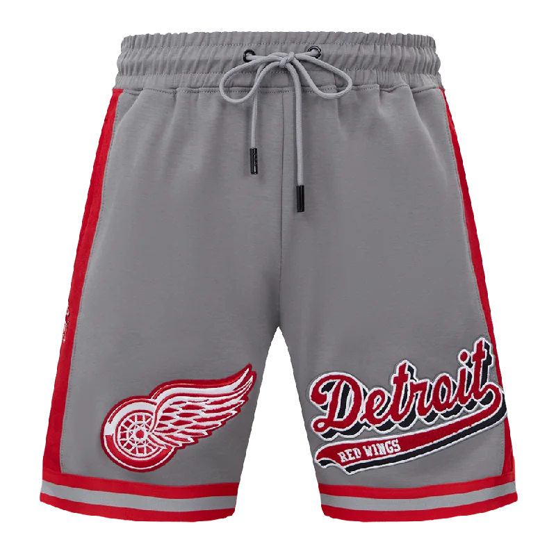 NHL DETROIT RED WINGS SCRIPT TAIL MEN'S DK 2.0 SHORT (GRAY/RED)