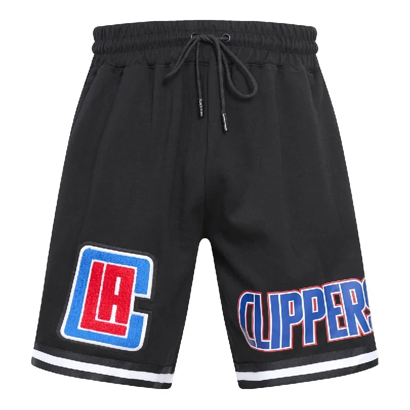 NBA LOS ANGELES CLIPPERS CLASSIC CHENILLE MEN'S SHORT (BLACK)