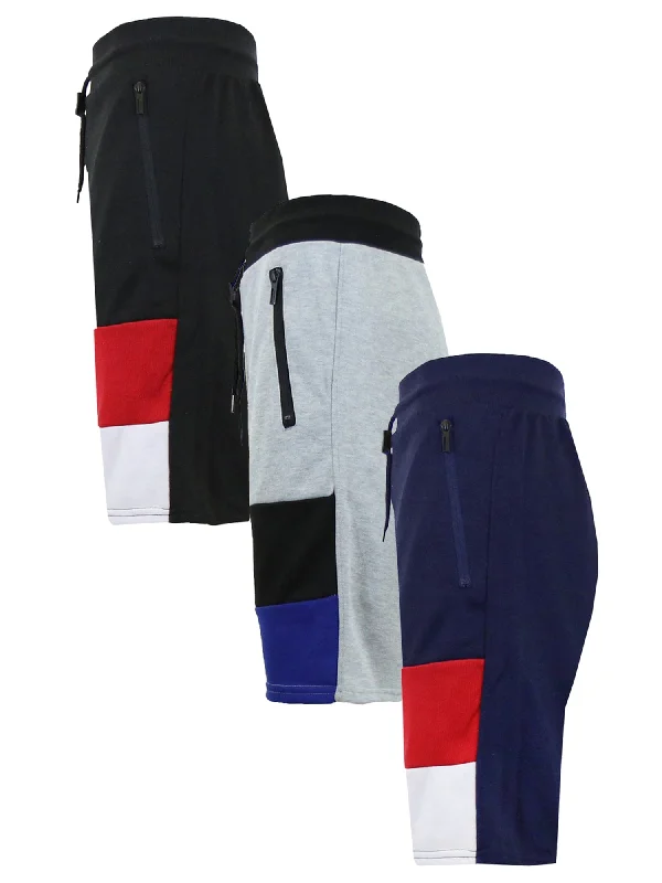 3-PACK Men's French Terry Sweat Shorts Casual Summer Set