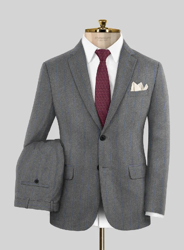 Caccioppoli Nevro Gray Wool Suit