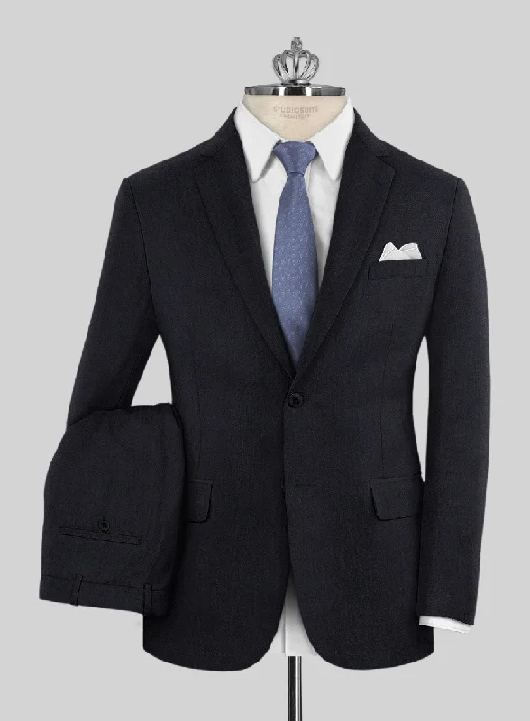 Bristol Umino Dark Blue Herringbone Suit