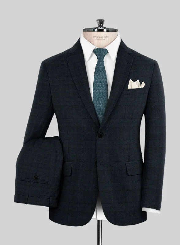 Caccioppoli Ellian Blue Green Wool Suit