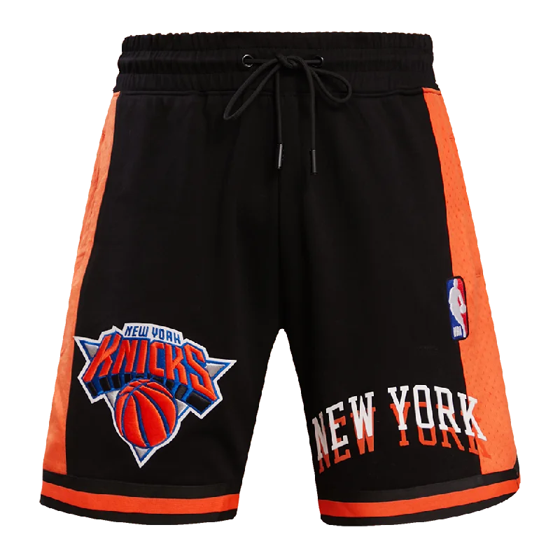 NBA NEW YORK KNICKS CHEST MEN'S LAYERED 2.0 SHORT (BLACK/ORANGE)