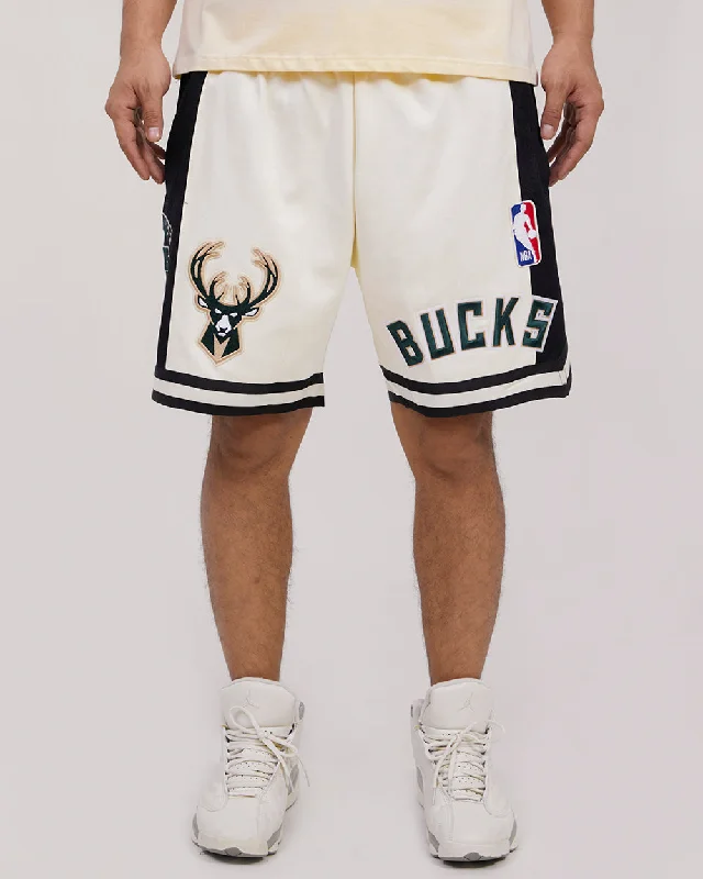 NBA MILWAUKEE BUCKS RETRO CLASSIC MEN'S 2.0 SHORT (EGGSHELL/ BLACK)