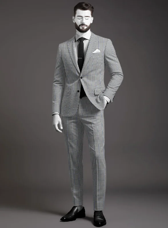 Napolean Aria Light Gray Wool Suit