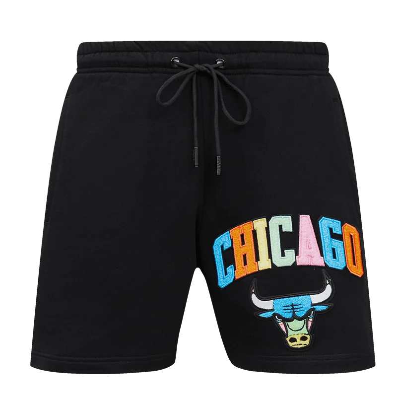 NBA CHICAGO BULLS WASHED NEON MEN'S SHORT (BLACK)